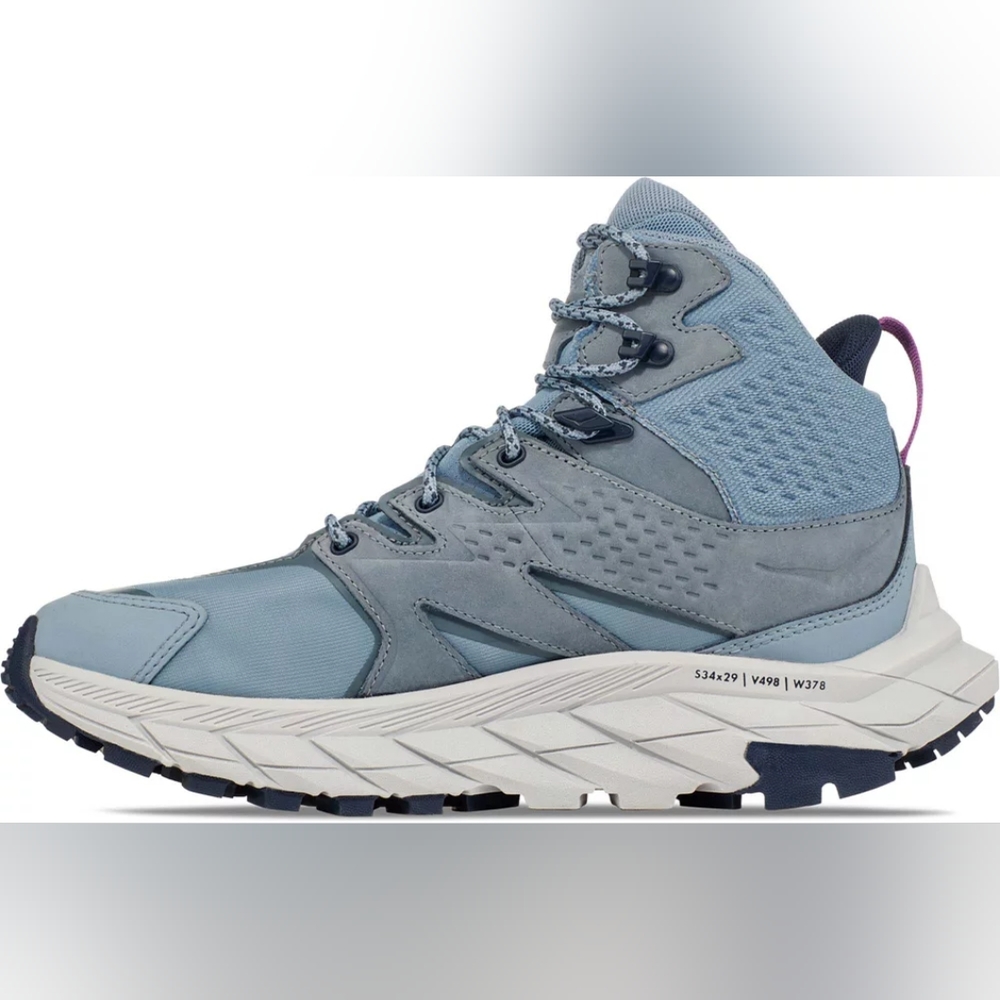 HOKA Anacapa Mid GTX Women's Mountain Spring/Harbor Mist Hiking Shoe - Picture 3 of 11